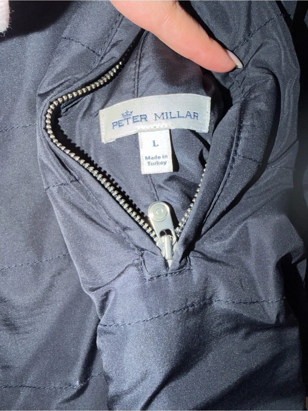 Peter Millar Brown Suede reversible Zip Vest Large